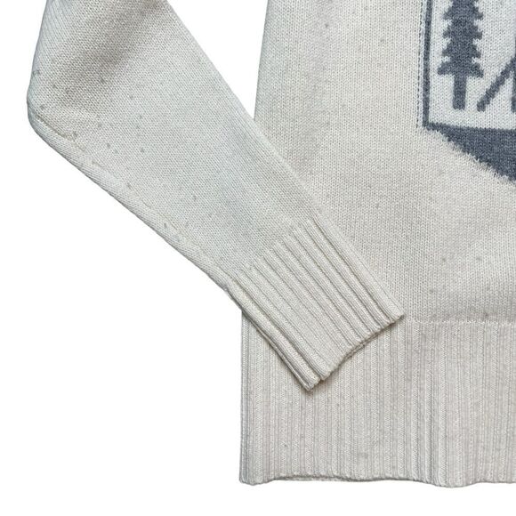 ALPS & METERS Ski Race Knit Monarch Sweater Cream Gray Size Medium - Picture 6 of 8
